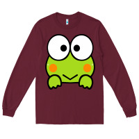 Burgundy keroppi Long Sleeve Tee - FloraArt