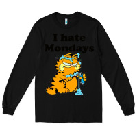 Black i hate monday Long Sleeve Tee - FloraArt