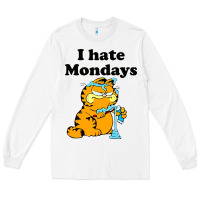White i hate monday Long Sleeve Tee - FloraArt