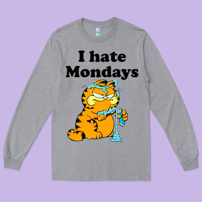 I Hate Monday Long Sleeve Tee Designed By Floraart