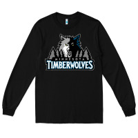 Black timberwolves Long Sleeve Tee - FloraArt