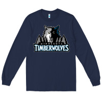 Navy timberwolves Long Sleeve Tee - FloraArt