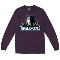 Plum timberwolves Long Sleeve Tee - FloraArt