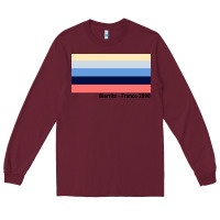 Burgundy biarritz france 1990 Long Sleeve Tee - FloraArt