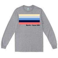 Heather Grey biarritz france 1990 Long Sleeve Tee - FloraArt
