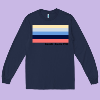 Biarritz France 1990 Long Sleeve Tee Designed By Floraart