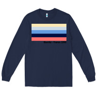 Navy biarritz france 1990 Long Sleeve Tee - FloraArt