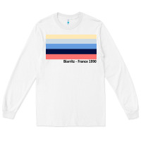 White biarritz france 1990 Long Sleeve Tee - FloraArt