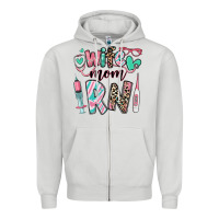 Dove Grey wife mom rn registered nurse Zipper Hoodie - RanaPortraitStore