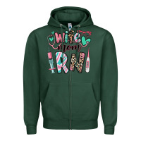 Sports Green wife mom rn registered nurse Zipper Hoodie - RanaPortraitStore