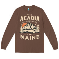 Chestnut acadia national park maine nature hike outdoors vintage t shirt Long Sleeve Tee - ArtMosaic