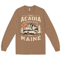Toasted Coconut acadia national park maine nature hike outdoors vintage t shirt Long Sleeve Tee - ArtMosaic