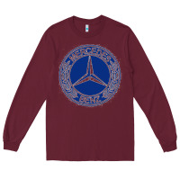 Burgundy white amg Long Sleeve Tee - ArtMosaic