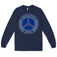 Navy white amg Long Sleeve Tee - ArtMosaic