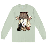 Matcha Detective Sheep Lamb Spy Investigator Farmer Sheep Lover 53 Long Sleeve Tee - ArtMosaic