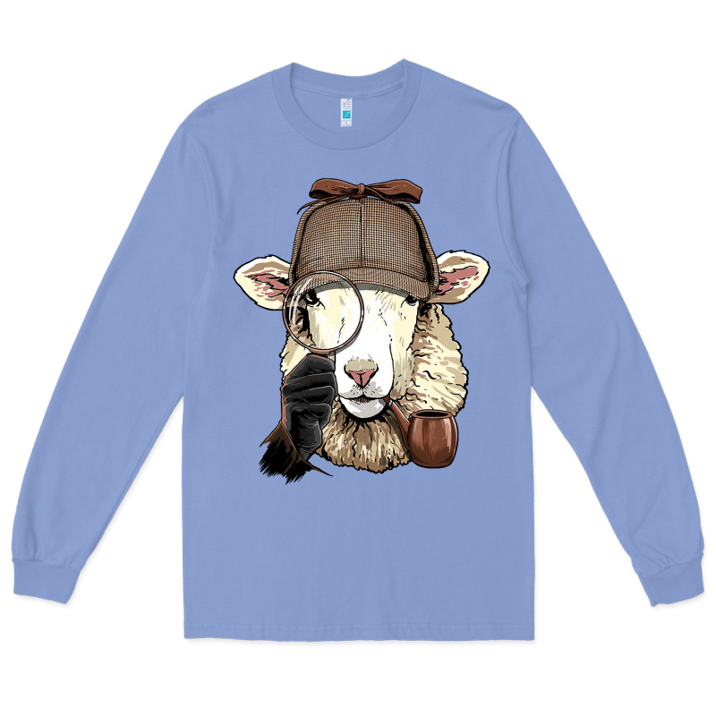 Detective Sheep Lamb Spy Investigator Farmer Sheep Lover 53 Long Sleeve Tee by ArtMosaic | Teevron