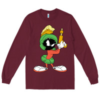 Burgundy marvin the martian looney Long Sleeve Tee - ArtMosaic