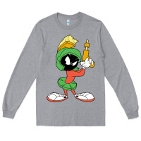 Heather Grey marvin the martian looney Long Sleeve Tee - ArtMosaic