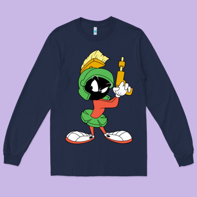 Marvin The Martian Looney Long Sleeve Tee Designed By Artmosaic