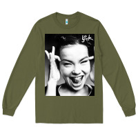 Army Green my name is bjork [tw] Long Sleeve Tee - ArtMosaic