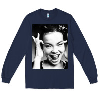Navy my name is bjork [tw] Long Sleeve Tee - ArtMosaic