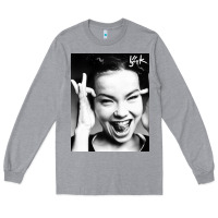 Heather Grey my name is bjork [tw] Long Sleeve Tee - ArtMosaic