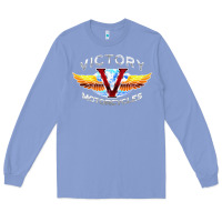 Colony Blue Victory Motorcycles Long Sleeve Tee - ArtMosaic