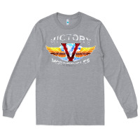 Heather Grey Victory Motorcycles Long Sleeve Tee - ArtMosaic