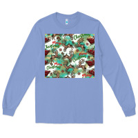 Colony Blue christmas magic pattern Long Sleeve Tee - CowhideDigitalArt