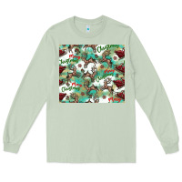 Matcha christmas magic pattern Long Sleeve Tee - CowhideDigitalArt