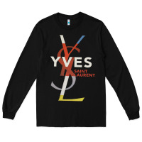 Black yvessaintlaurent Long Sleeve Tee - ArtMosaic
