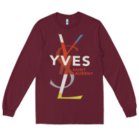 Burgundy yvessaintlaurent Long Sleeve Tee - ArtMosaic