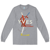Heather Grey yvessaintlaurent Long Sleeve Tee - ArtMosaic