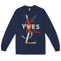 Navy yvessaintlaurent Long Sleeve Tee - ArtMosaic