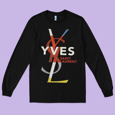 Yvessaintlaurent Long Sleeve Tee Designed By Artmosaic