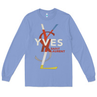 Colony Blue yvessaintlaurent Long Sleeve Tee - ArtMosaic