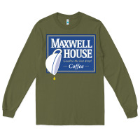 Army Green maxwell house Long Sleeve Tee - ArtMosaic