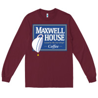 Burgundy maxwell house Long Sleeve Tee - ArtMosaic