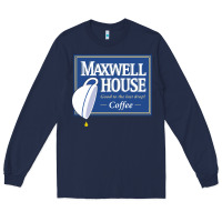 Navy maxwell house Long Sleeve Tee - ArtMosaic
