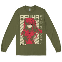Army Green asuka evangelion Long Sleeve Tee - ArtMosaic