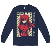 Navy asuka evangelion Long Sleeve Tee - ArtMosaic