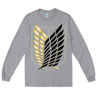 Heather Grey Shingekis no kyojinn Long Sleeve Tee - ArtMosaic