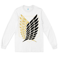 White Shingekis no kyojinn Long Sleeve Tee - ArtMosaic