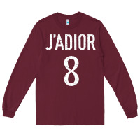 Burgundy j’adior 8 Long Sleeve Tee - ArtMosaic