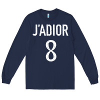 Navy j’adior 8 Long Sleeve Tee - ArtMosaic