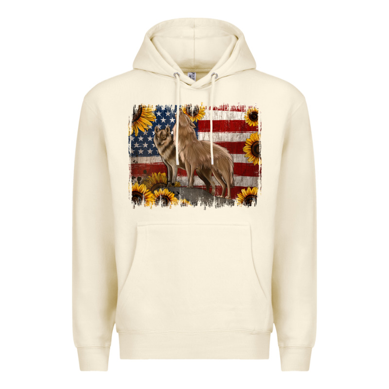 American Th Of July Wolves Premium Hoodie by Jasminsmagicworld | Teevron