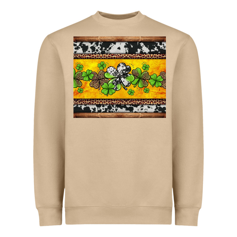 St Patricks Day Western Shamrock Heavyweight Sweatshirt by Jasminsmagicworld | Teevron