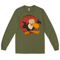 Army Green beaky buzzard 1 Long Sleeve Tee - ArtMosaic