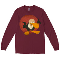 Burgundy beaky buzzard 1 Long Sleeve Tee - ArtMosaic