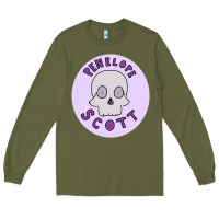 Army Green Penelope Scott Skeleton Long Sleeve Tee - ArtMosaic